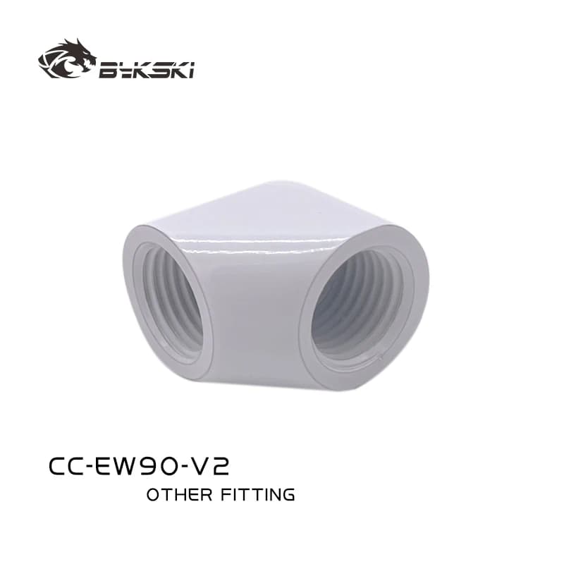 Bykski CC-EW90-V2 Angle Elbow 90 Degree Fitting Double Female G1/4'' Thread Connector Brass Joint Use for PC Water Cooling