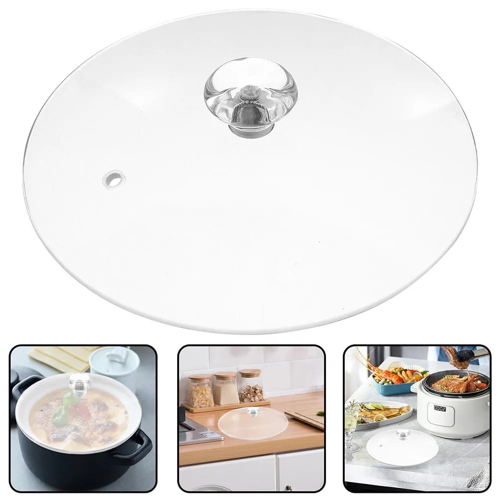 Premium Thick Tempered Glass Pot Lid with Steam Vent Holes Universal Fit for Woks Pots Skillets Frying Pans Microwave Cooking