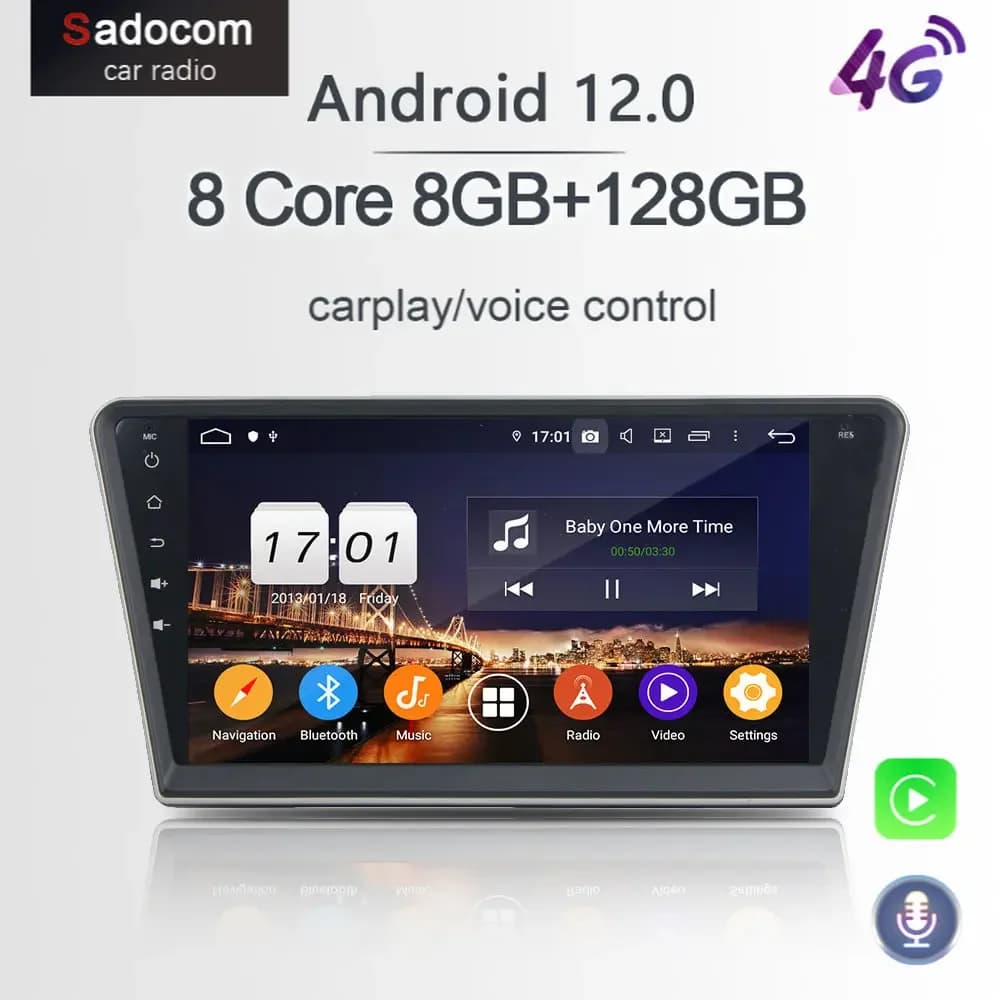 PX6 DSP 10.1 "Android 12.0 8GB RAM 68GB Car multimedia radio Player GPS RDS autoradio Bluetooth 5.0 per PEUGEOT PG 408 2014-2016