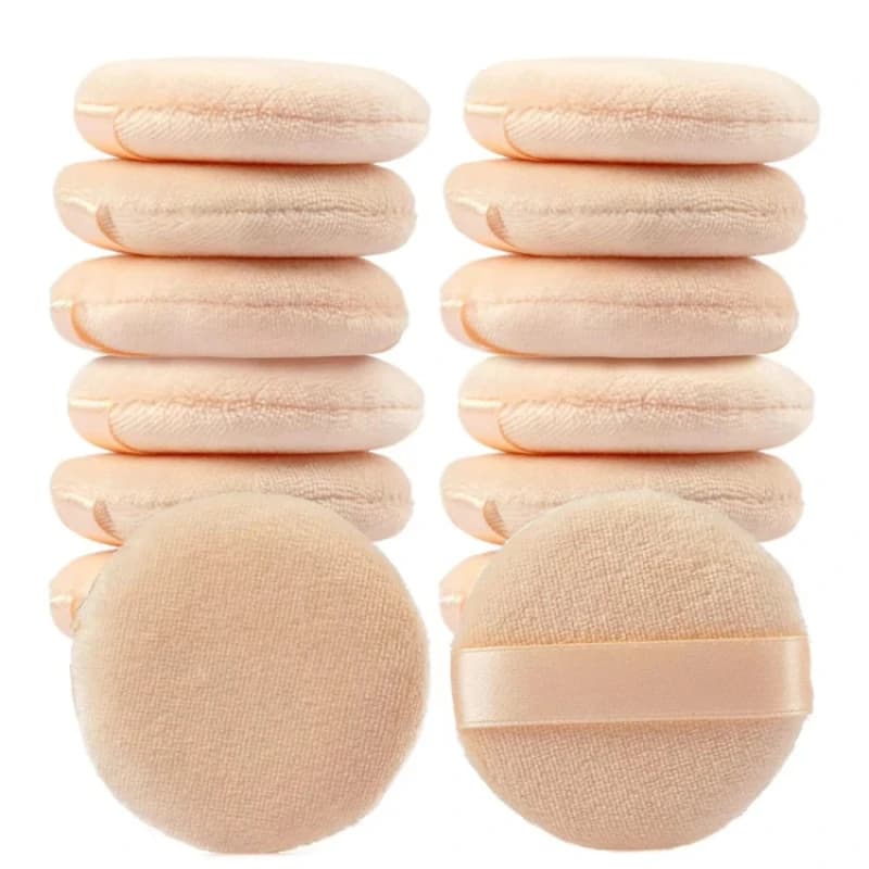 5-30 pezzi soffio per fondotinta in polvere per il viso professionale a forma rotonda portatile morbido soffio cosmetico fondotinta per trucco spugna strumento di bellezza