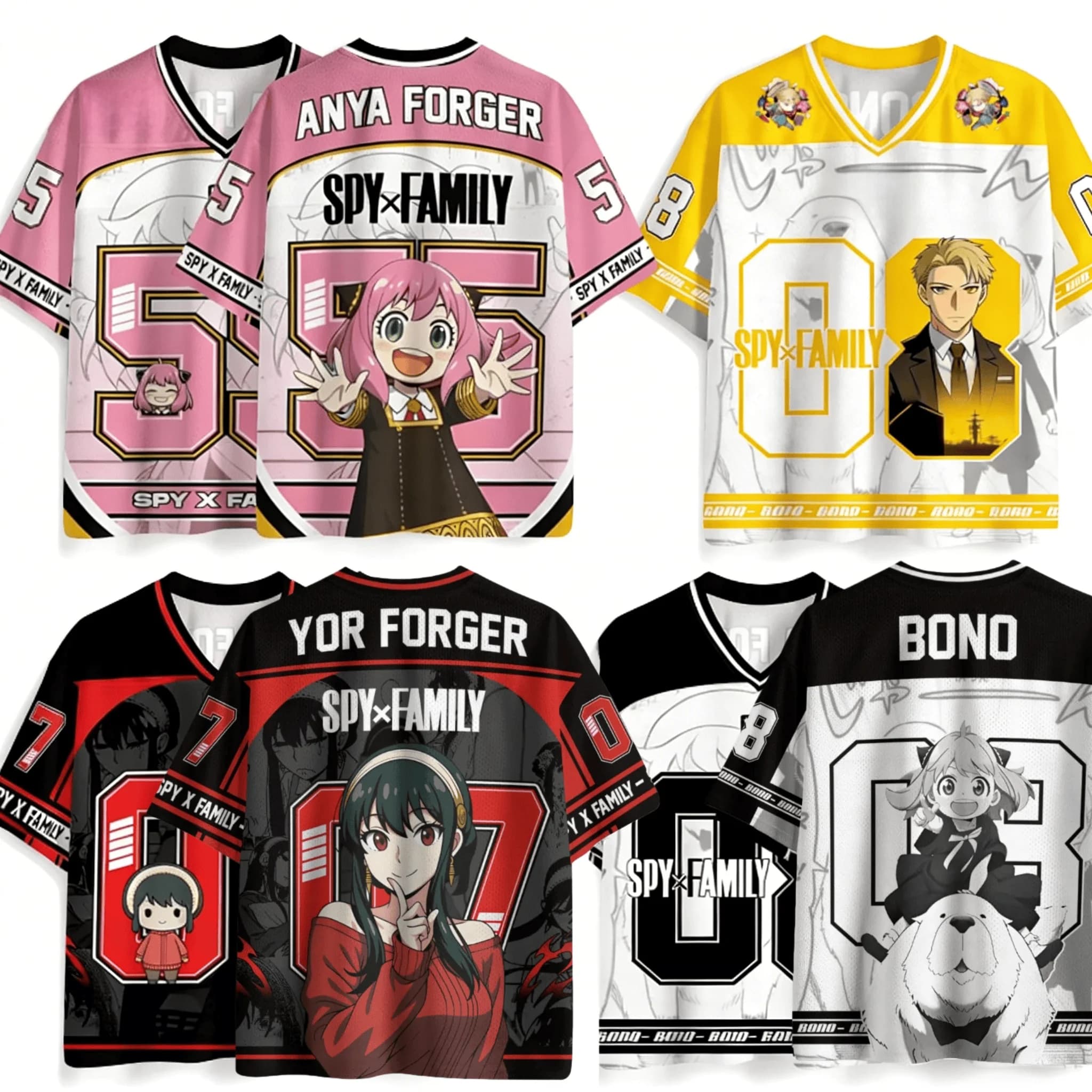 T-shirt e Pantaloncini Larghi con Stampa 3D per Adulti e Bambini, Tema Famiglia Spia e Cartoni Animati Americani, Collezione Amici