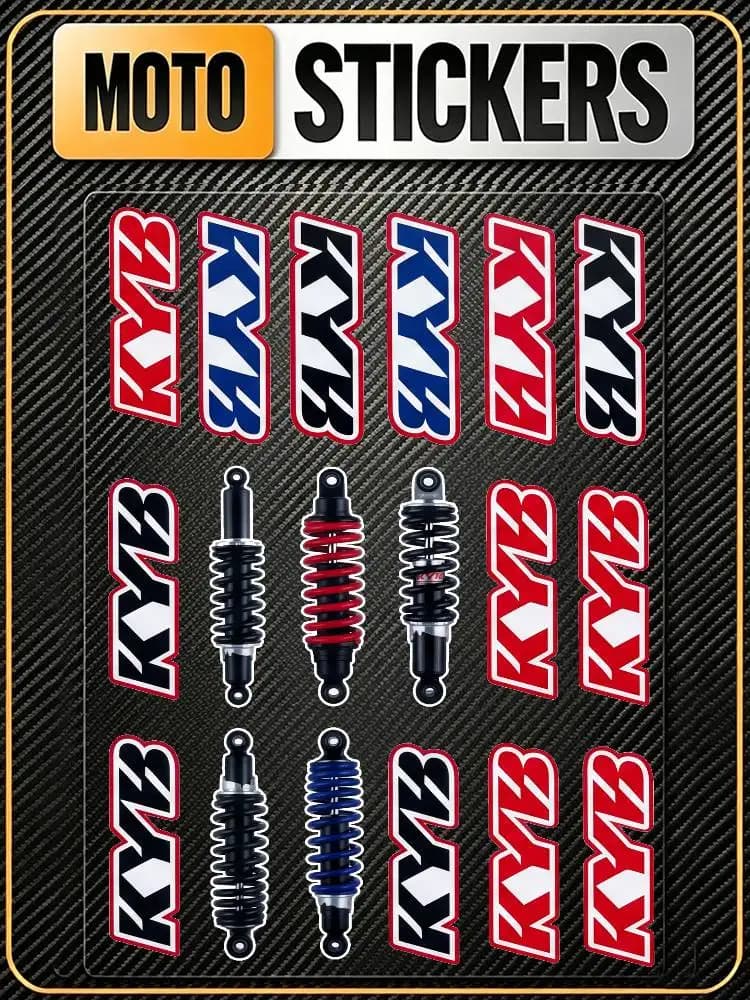 Adesivi Decorativi Riflettenti Impermeabili Anti-Graffio per Auto, Bici, Casco, Tazza, Frigorifero, Marca KYB RACING