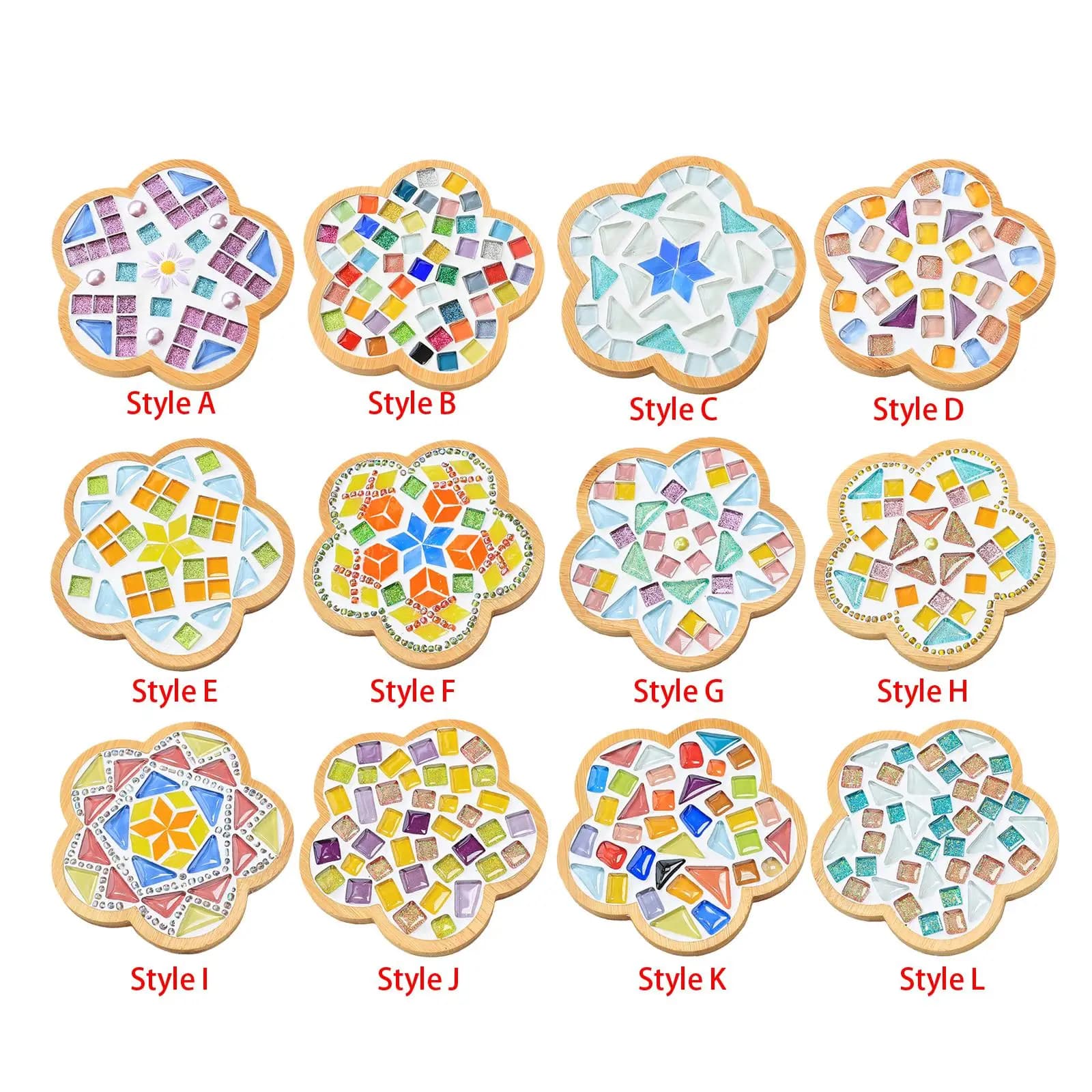 Kit di sottobicchieri a mosaico fai-da-te materiali a mosaico creativi giocattoli educativi per bambini tessere di mosaico di vetro per la decorazione domestica adulti Hotel Kids