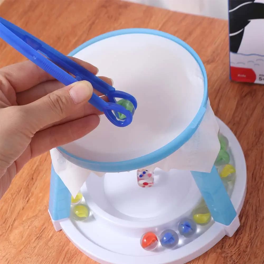 Gioco educativo rompighiaccio con pinguini, sfida interattiva da tavolo per due giocatori, mini gioco da tavolo