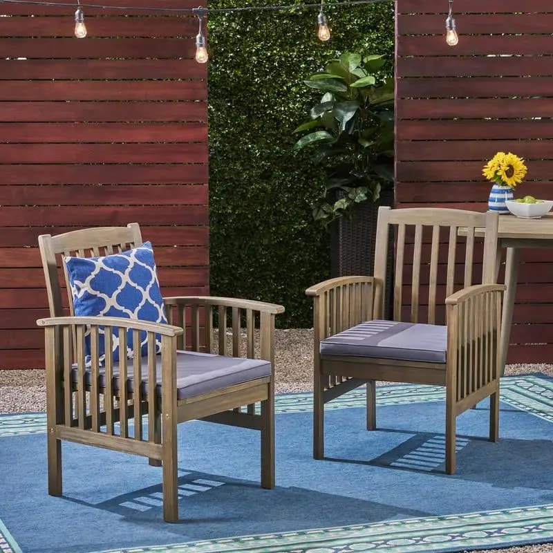 Set di 2 sedie da pranzo con 2 cuscini per comfort e stile