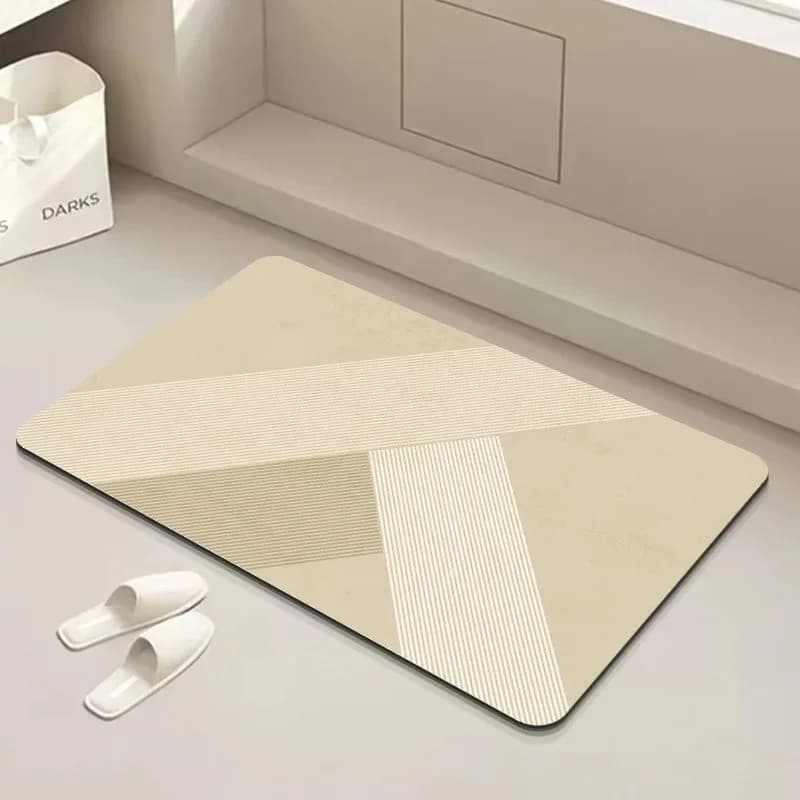 Abstract Line Themed Welcome Mat Non‑Slip Rug for All‑Purpose Modern and Minimalist Home Decor