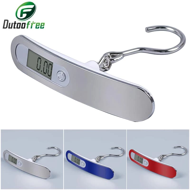 Bilancia Digitale Portatile da 50Kg con Retroilluminazione, Bilancia Elettronica per Pesca, Viaggio, Tascabile, Bilancia per Bagagli, Strumento di Pesatura