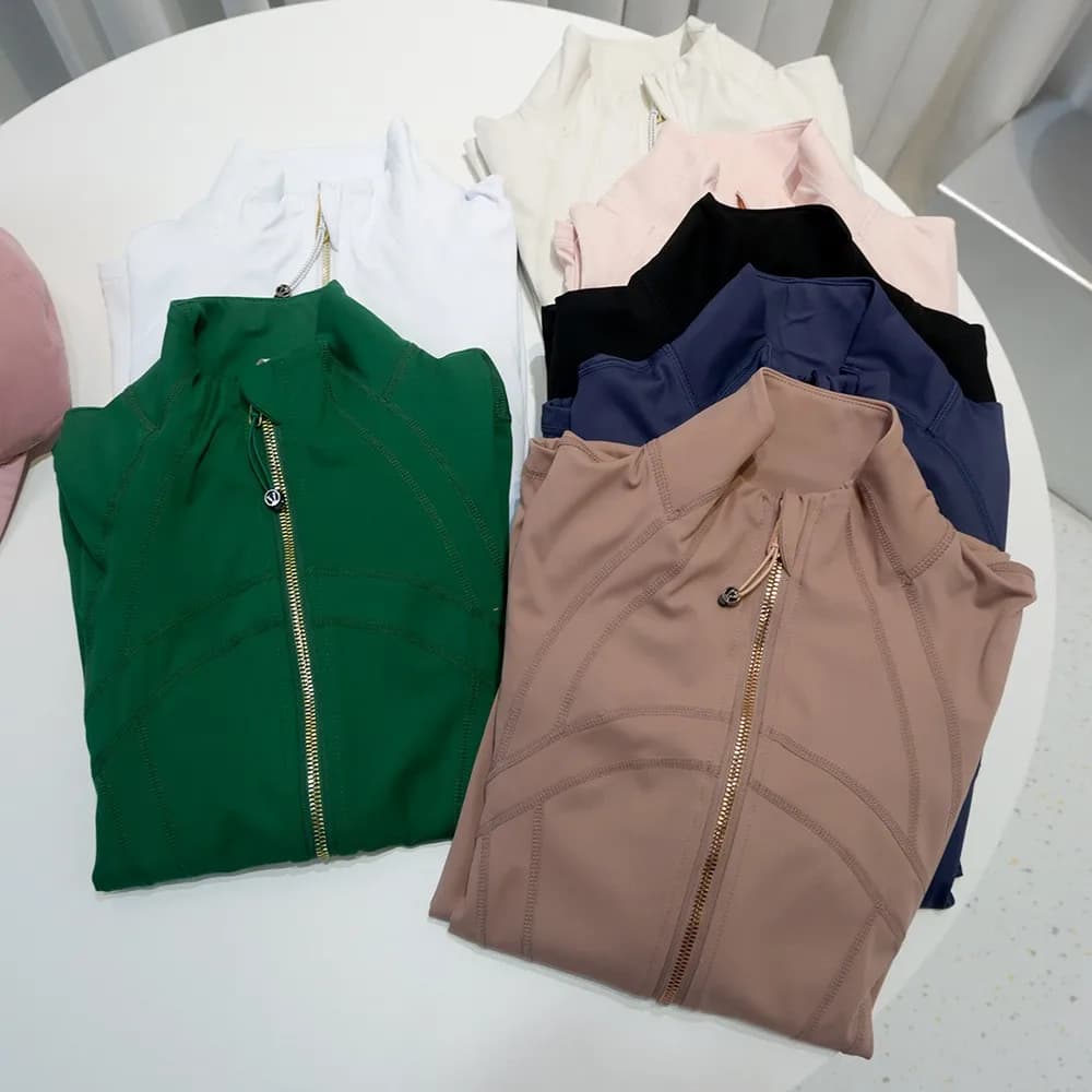 Twilight Rose Gold Jacket Third Generation No Mesh Stand Collar Coat Women Thin Slim Fit Sports Fitness Yoga Wear