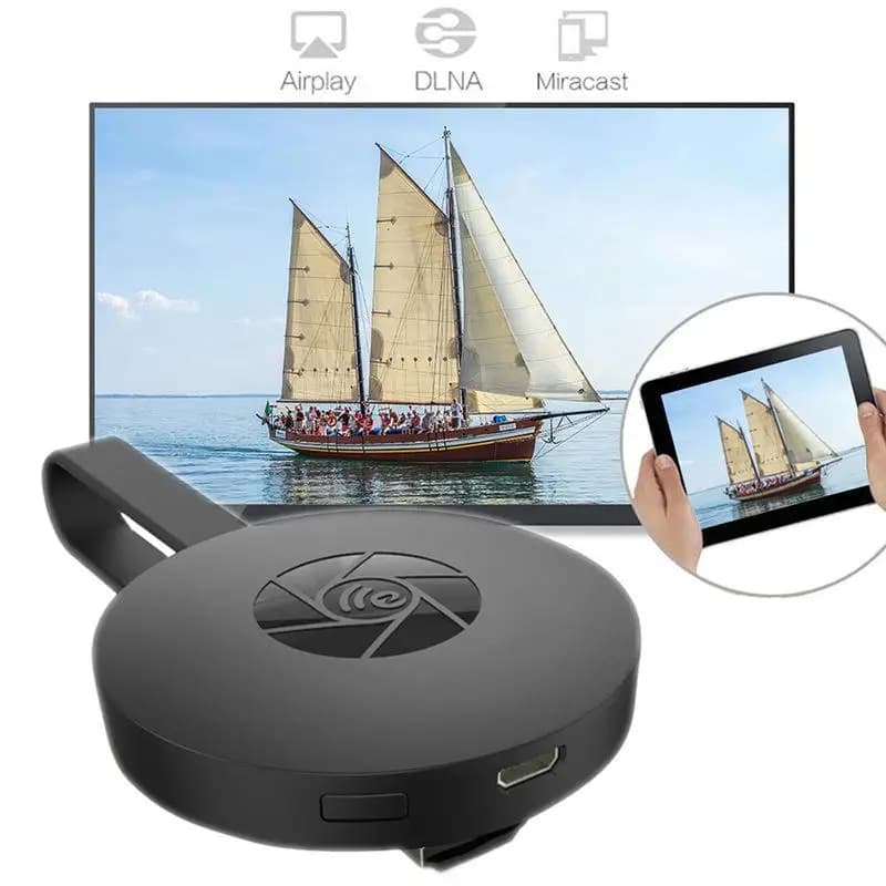 Proiettore Wireless HD per Mirroring Multiplo, Connessione Telefono a TV, Proiezione HD su Computer, Proiettore Schermo Live WIFI