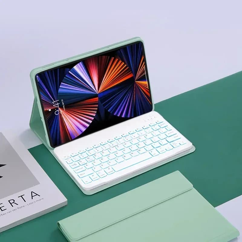 Custodia con Tastiera Retroilluminata per Tablet Huawei Matepad Mini 8.8 Pollici 2025, Cover Tastiera per Matepad Mini 8.8 2025 con Funzione Stand