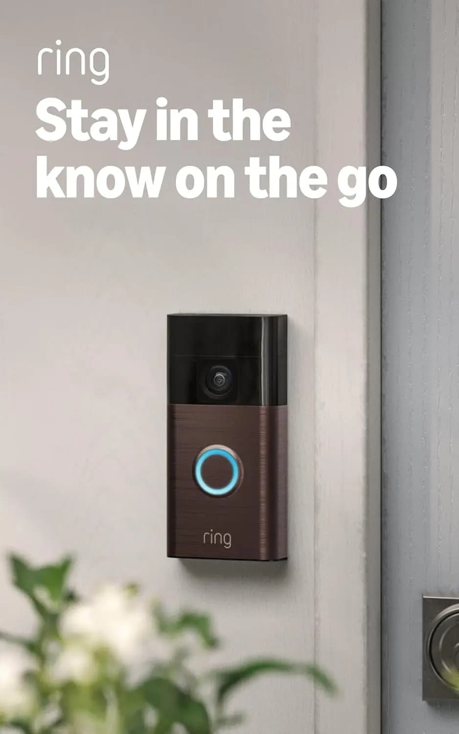 Campanello a batteria con video da testa a testa, visualizzazione in tempo reale, conversazione bidirezionale e avvisi di movimento, bronzo veneziano