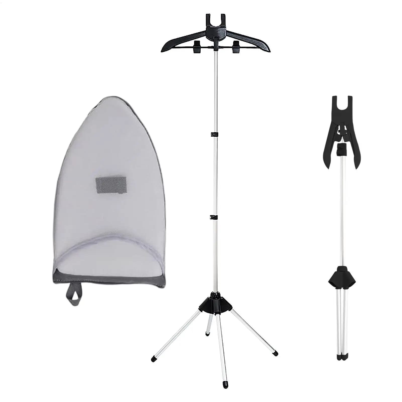Steamer Stand Telescopic Garment Steamer Rack Height Adjustable Garment Foldable Standing Garment Hanger for Steaming Clothes