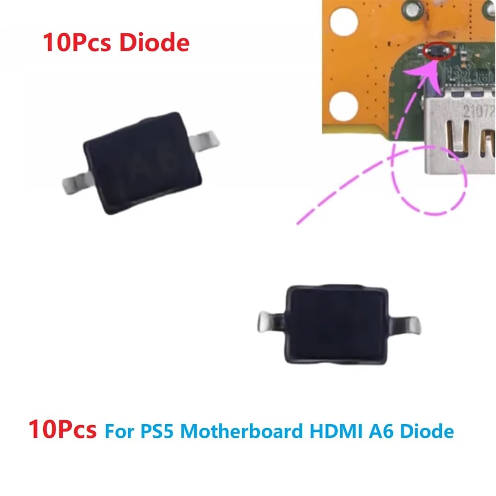 10 Pezzi Diodi HDMI A6 per Scheda Madre PS5, Diodi CDZ5.6B con Serigrafia 71 SOD923, Nuovi Accessori per Schede di Gioco