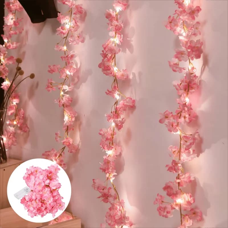 200 cm 20 LED Cherry Blossom Light Garland Artificial Flower Screws Lucine For Bedroom Wedding Party Christmas Decoration