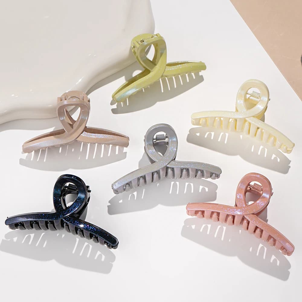 7cm stile coreano moda Glitter artigli per capelli Clip signore Barrette granchio fermagli per capelli copricapo per le donne ragazze accessori per capelli 2023