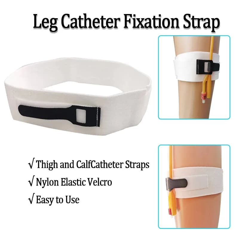 Elasticated Velcro Strap Leg Catheter Fixation Strap Urinary Drainage Tube Holder Durable Urinary Bag Leg Holder