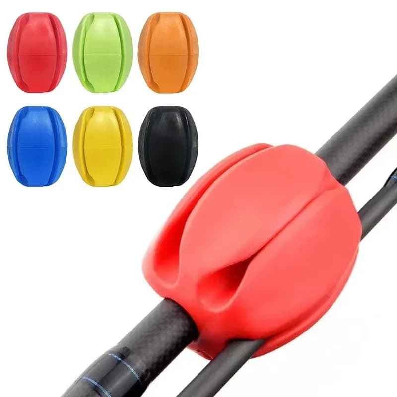 6/12/18Pcs Rod Protection Cover Rod Ball Retaining Clip Rod Holder Protector Storage Device Fishing Equipment Fishing Tools