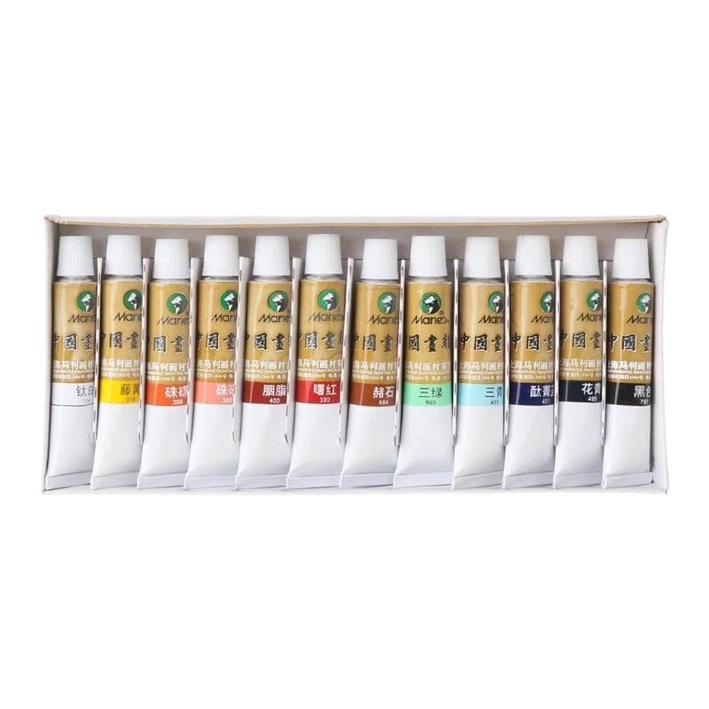 U2JE 12/18/24/36 Colors 5/12ml Chinese Painting Pigment Watercolor Paint Drawing Tool