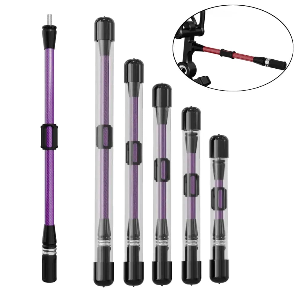 Compound Bow Stabilizer Rod 6/8/10/12/15 Inch Carbon Balance Bar Archery Shock Absorption Targeting Shooting Absorber Damper