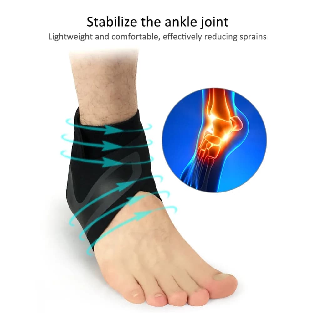 2 Pezzi Supporto Caviglia Regolabile Traspirante Leggero con Elastico e Supporto Arco Plantare