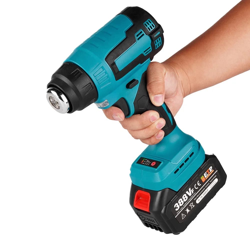 Pistola ad aria calda portatile senza fili con pistola termica elettrica da 2000 W 50-600c con asciugacapelli domestico industriale a 3 ugelli
