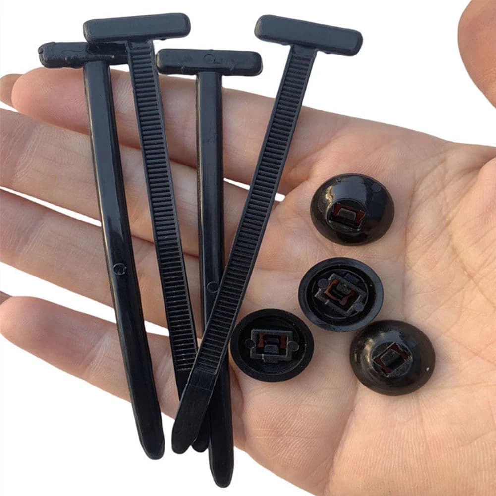 Fascette Autobloccanti in Nylon con Design a Perno e Bottone, Fermacavi in Plastica Multiuso per Interni ed Esterni