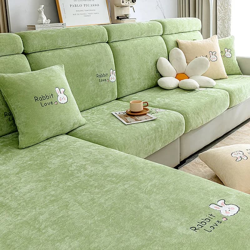 Copricuscini per Divano Jacquard, Fodere Elasticizzate per Divani, Protezione per Mobili, per Divani Componibili, Poltrone, Divanetti, Animali Domestici e Bambini