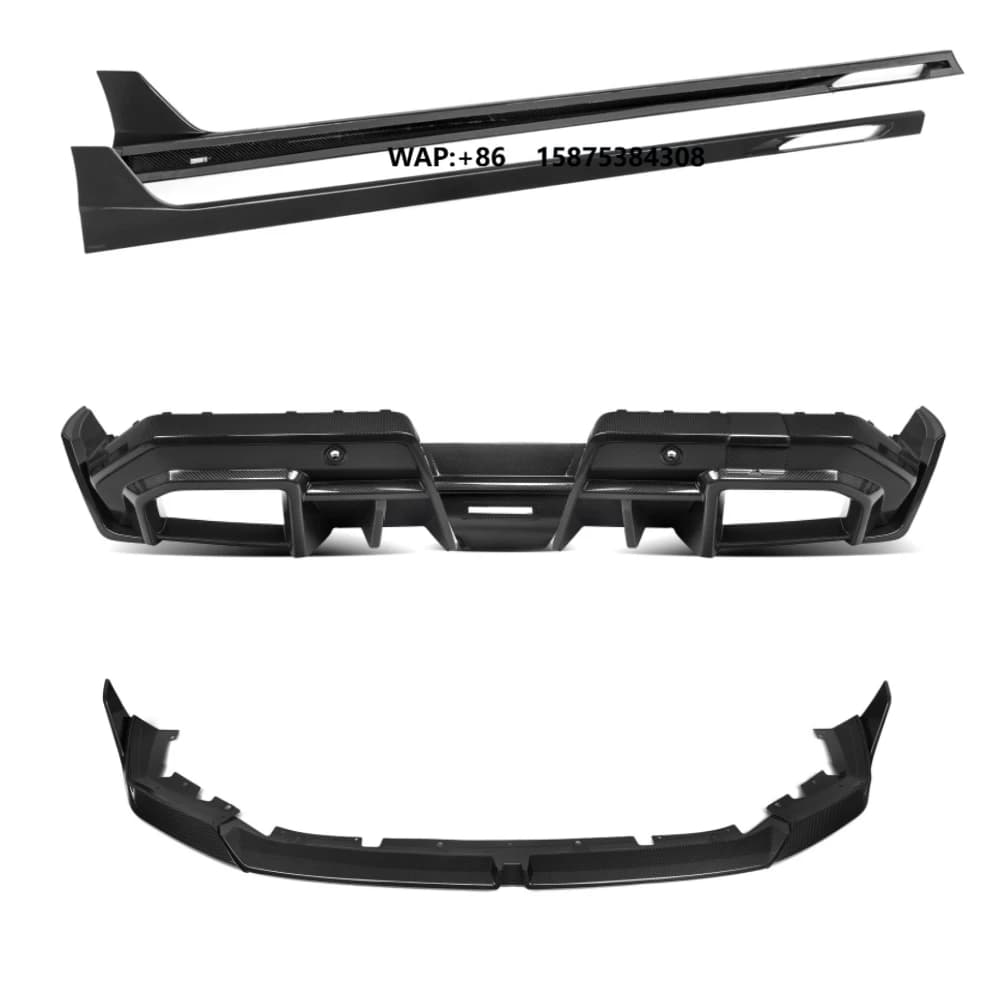 Kit Carrozzeria 2025+ per M5 G90 G99 4 Porte, Stile SQ-B, in Fibra di Carbonio Secca, con Diffusore, Minigonne Laterali e Labbro Anteriore Paraurti, Nuovo