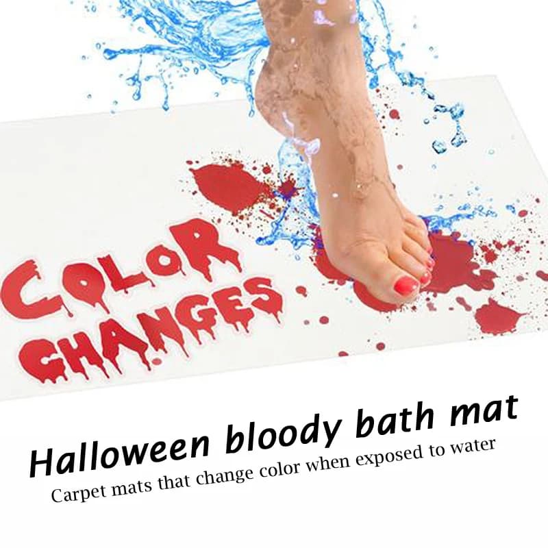 40x70 cm Halloween Blood Improper Bathroom Mat Horror Carpet Wc Anti-slip Carpet Absorbent Shower Enclosure Zerbino Rugs