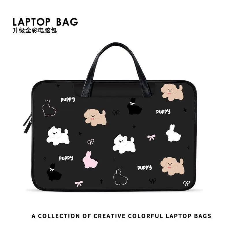 Borsa per Laptop Regalo Festivo, Custodia Protettiva per Laptop, Cover per Macbook 12 13 14 15.6 16 Pollici, Macbook Air, Asus, Design Cane Cartone Animato