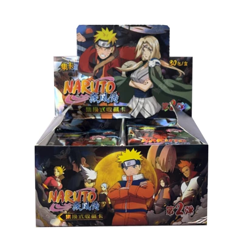 Bandai Naruto Series Trading Collection Card Game Anime Peripheral Blind Box Warlock Sasuke Regalo per Bambini