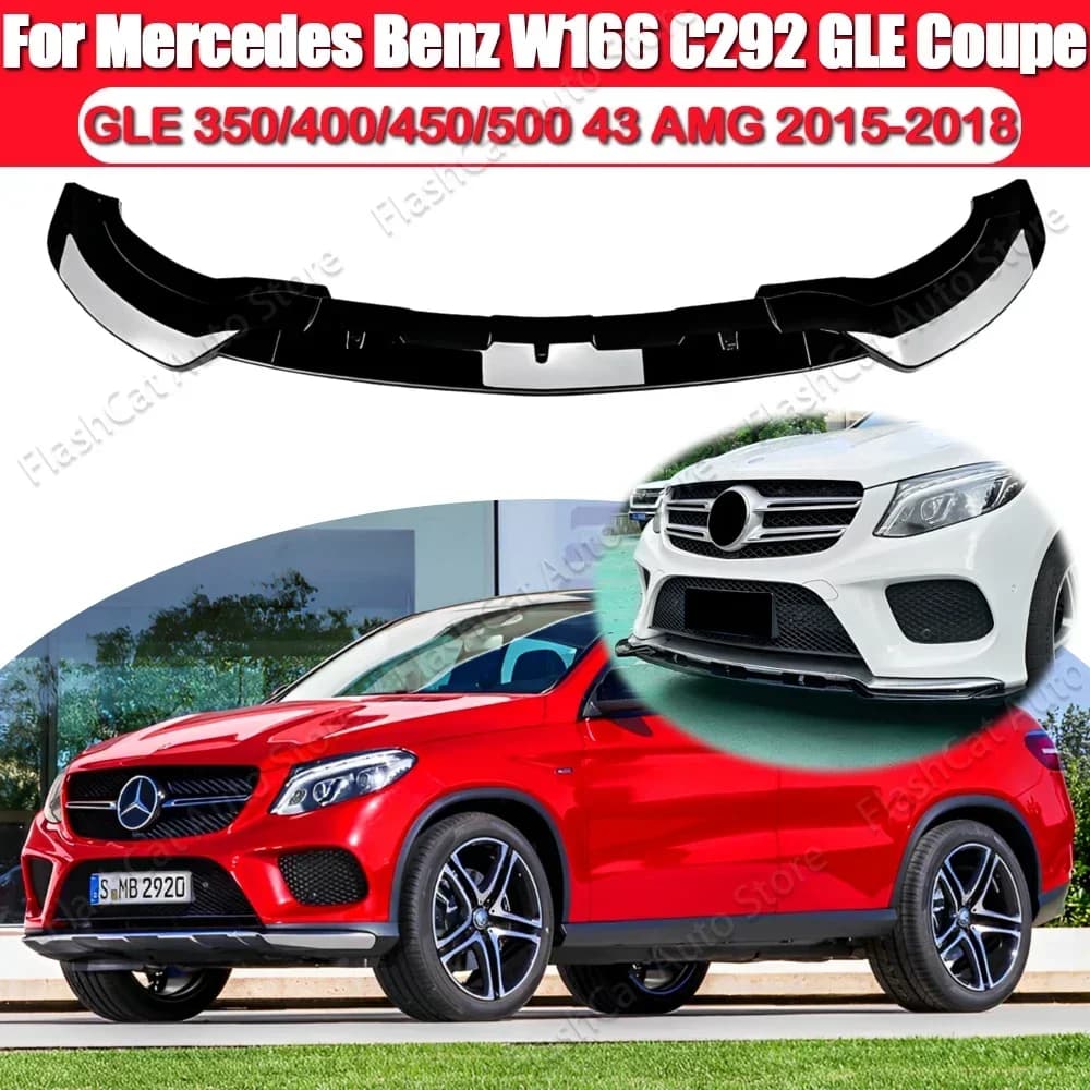 W166/C292 Coupe Paraurti Anteriore Splitter Lip Diffusore Body Kit Spoiler Guard Per Mercedes Benz GLE 400 450 500 43 AMG 2015-2018