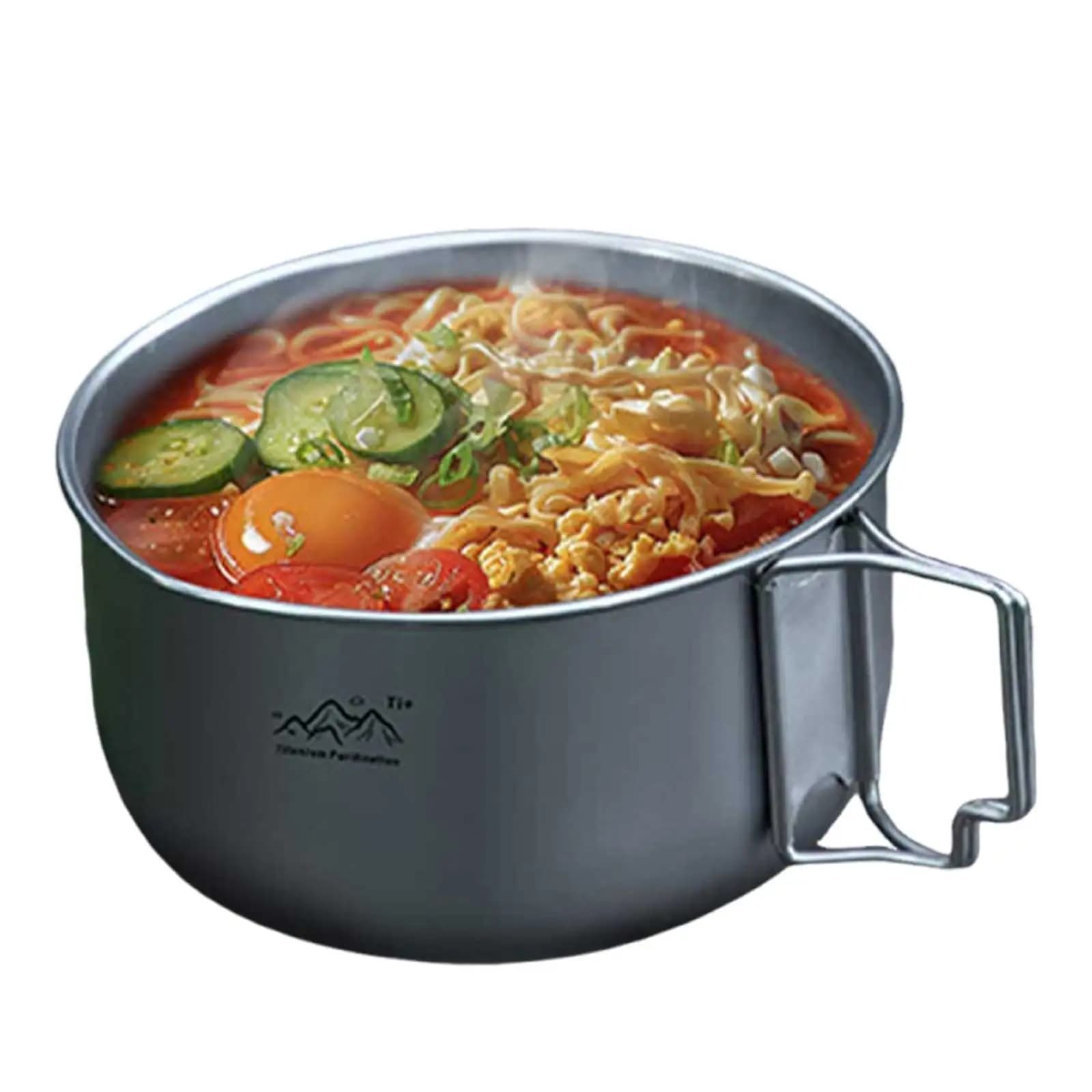 Collapsible Tableware Bowl Multi-Functional Foldable Camping Soup Pot Lightweight Food Container for Hiking Mountaineering