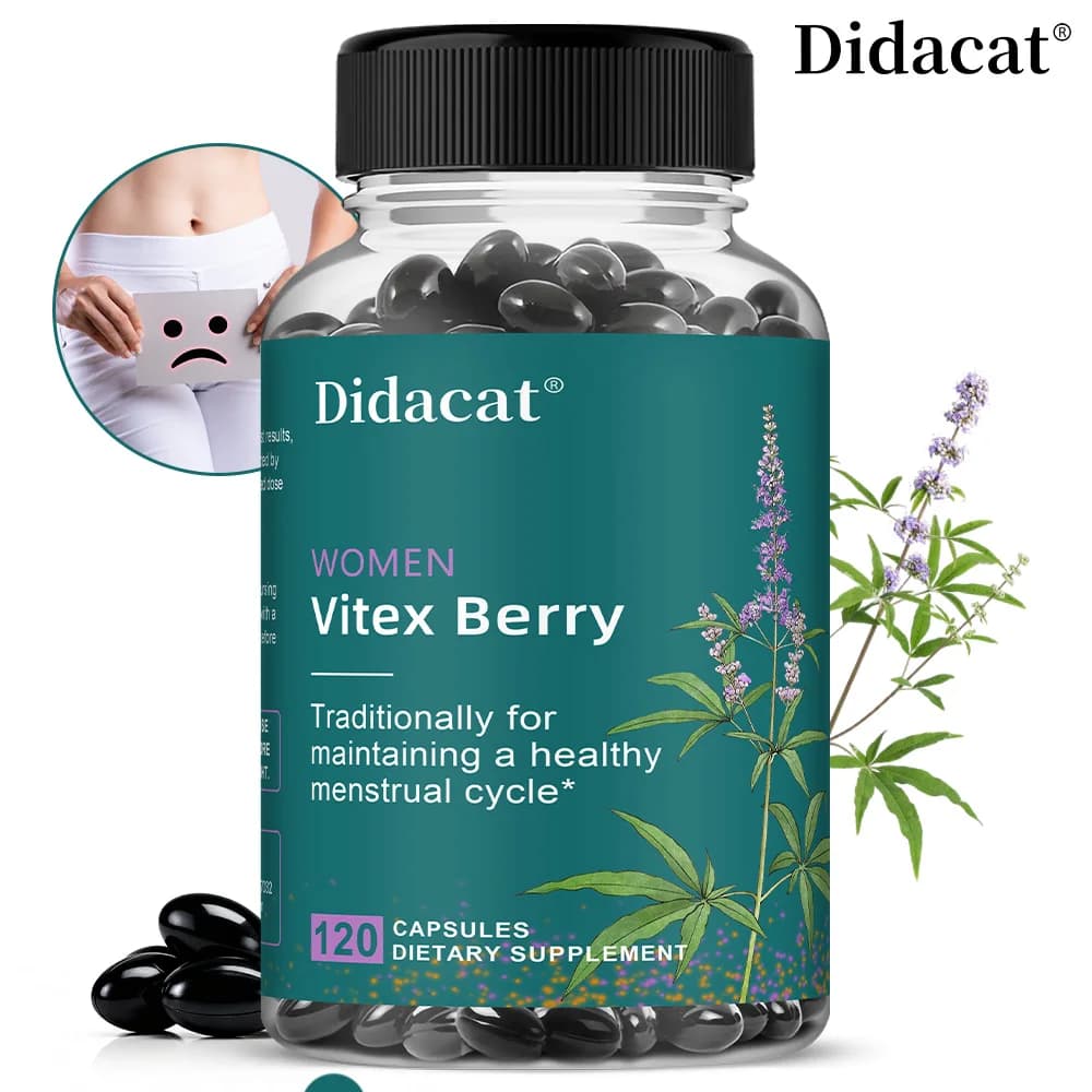 Vitex Berry Vegan Capsules - Hormonal Balance for Women, Chasteberry Vitex Organic Extract (1000 mg), Vegan, Non GMO