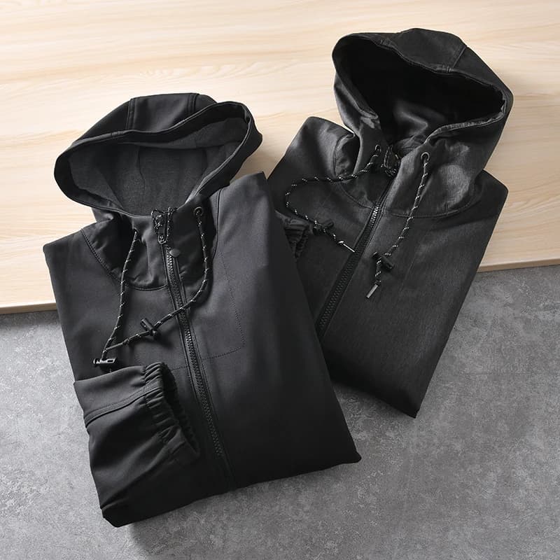 Outdoor Soft Jacket Men's Casual Hooded Windproof Waterproof Spring Autumn Fashion Urban Style Standard Fit Youth Jacket