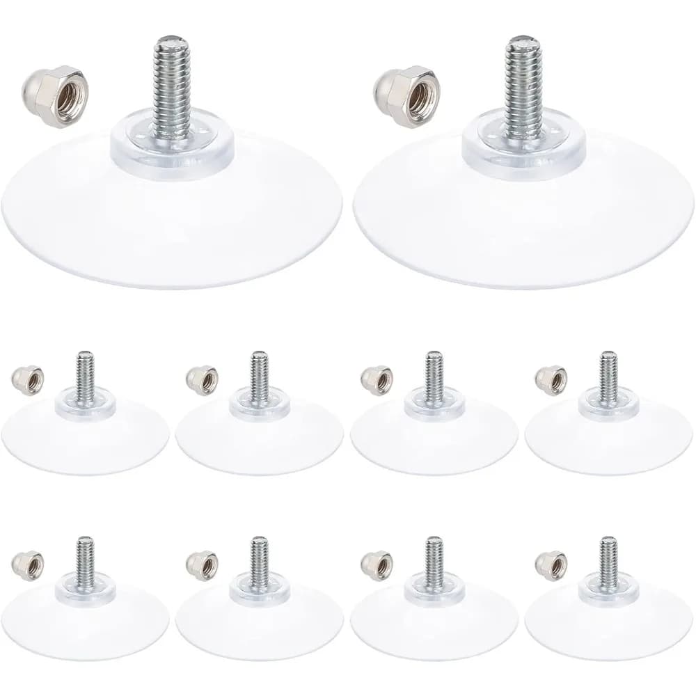 12 Set Licenza Ventose Ganci Trasparente 2.1 "Silicone Trasparente PVC Ventose Portabicchieri Pad Ventosa Bagno Cucina