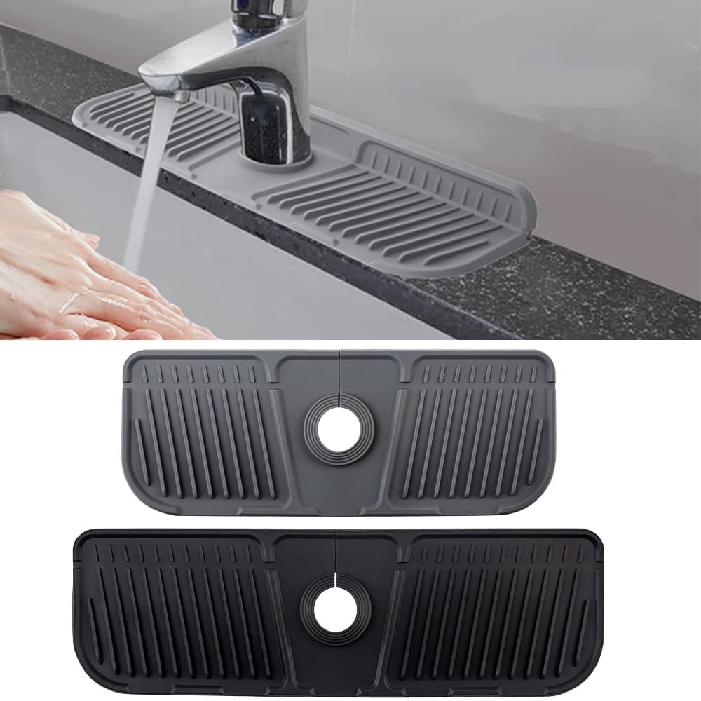 Tappetino per rubinetto in silicone da cucina Tappetino per raccoglitore d'acqua per rubinetto Lavello Splash Pad Protezione per controsoffitto Bagno