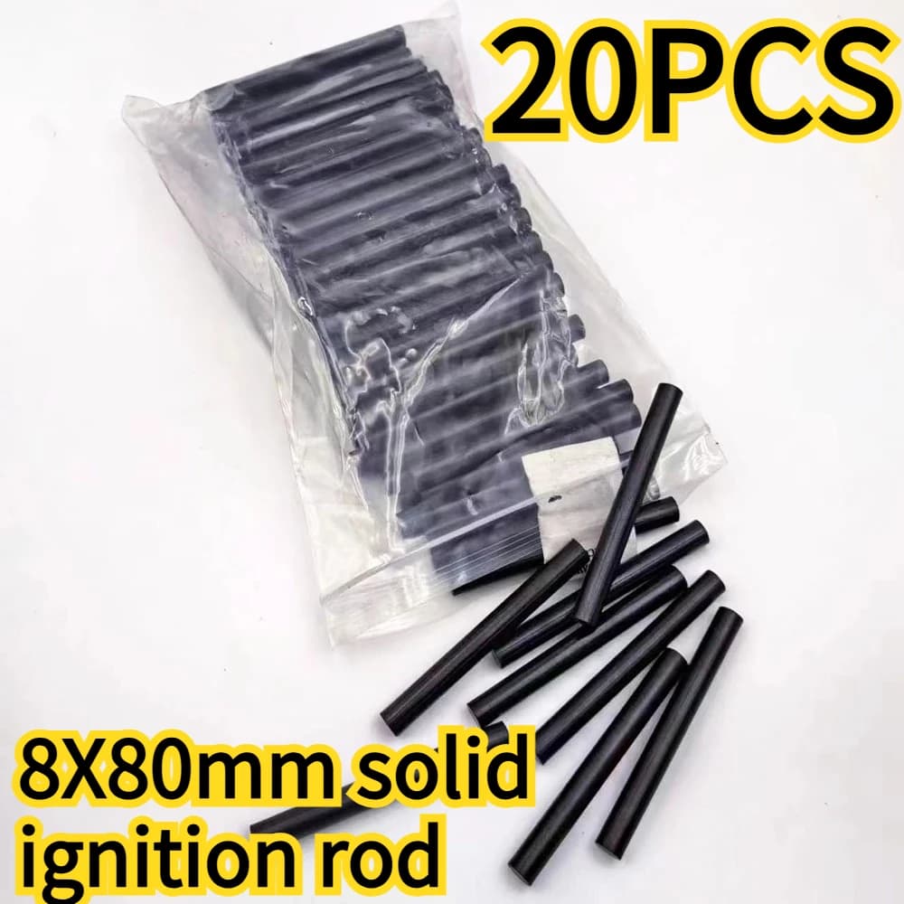 20PCS 8X80mm Spark Stone Solid Magnesium Rod Camping Survival EDC Equipment Spark Rod Outdoor Fire Making Tool