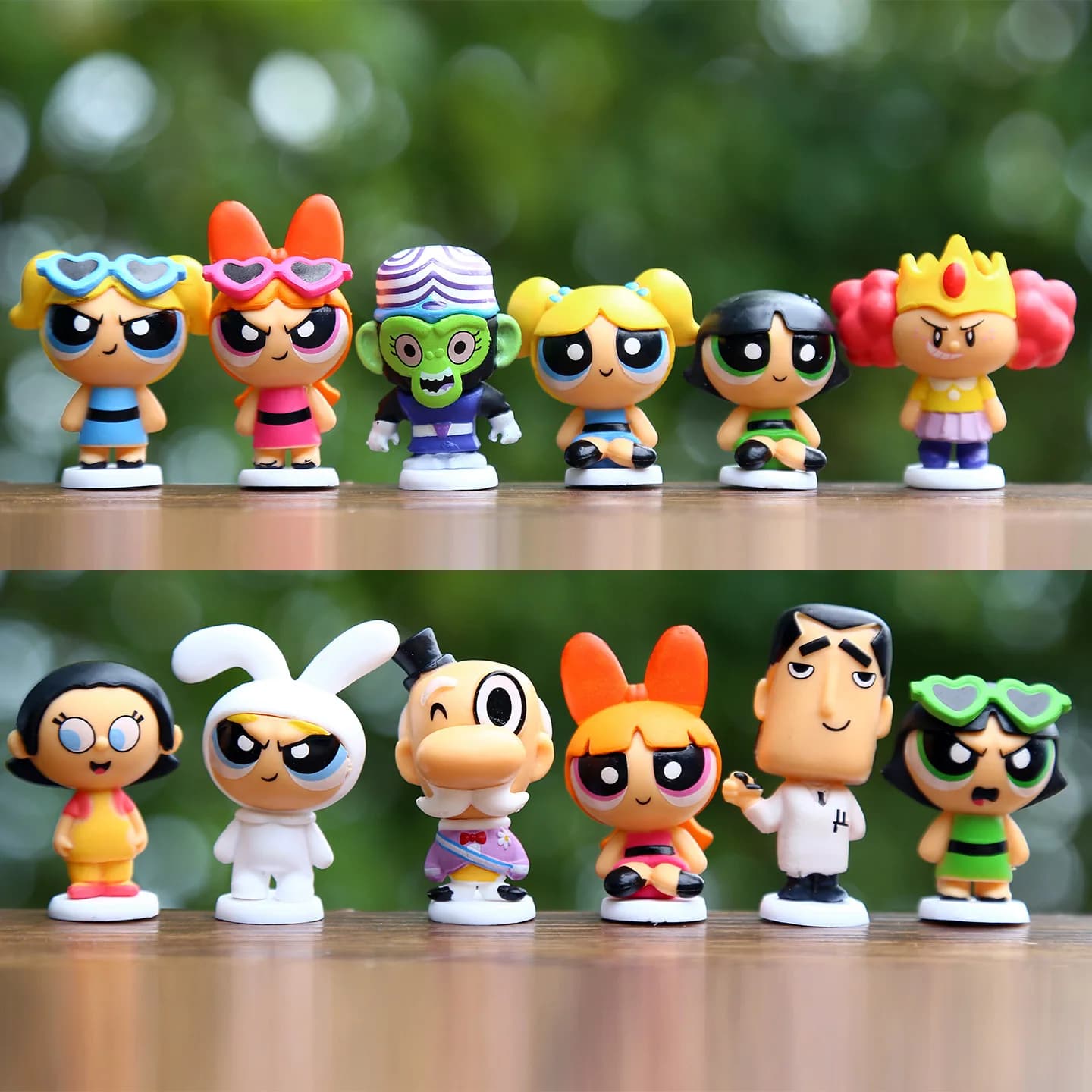 Powerpuff Girls Blind Box Mini Figures Cartoon PVC Character Statue Collectible Desktop Ornament Perfect Birthday Gift