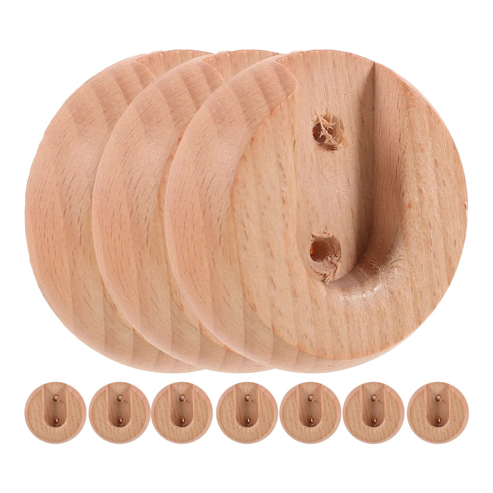 10 Pezzi Supporto in Legno per Asta Armadio, Robusto Supporto per Asta Doccia, Porta Asciugamani, Supporto per Asta Armadio 20mm
