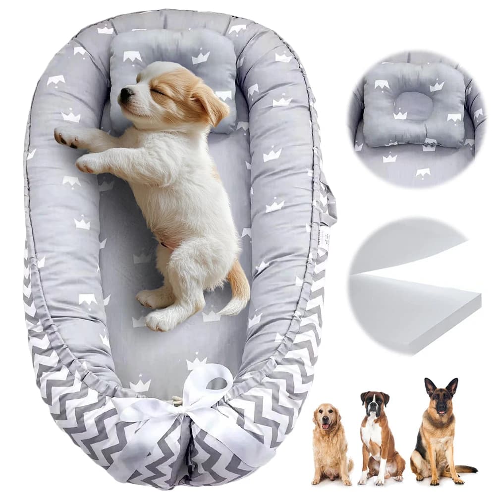 Sofa Bed for Dogs Padded, Leather Removable Soft Fabric, Washable, Comfortable Cushion for Pets