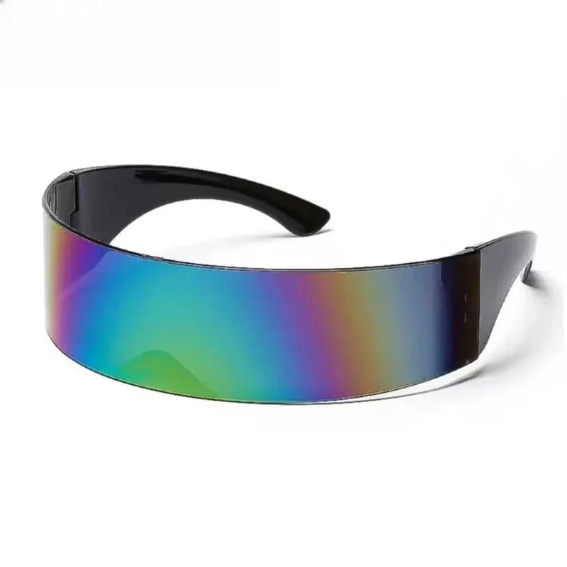Y2K Futuristic Narrow Cyclops Visor Sunglasses Women Men Laser Sun Glasses UV400 Mirrored Lens Costume Party Eyewear