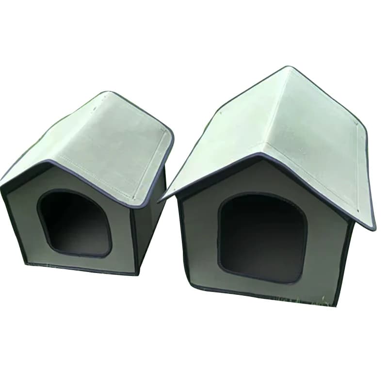 Cuccia per gatti pieghevole impermeabile Letto per cani Cuccia per cani Cuccia per cani calda chiusa per esterni Divano staccabile con foro per gatti Forniture per animali domestici