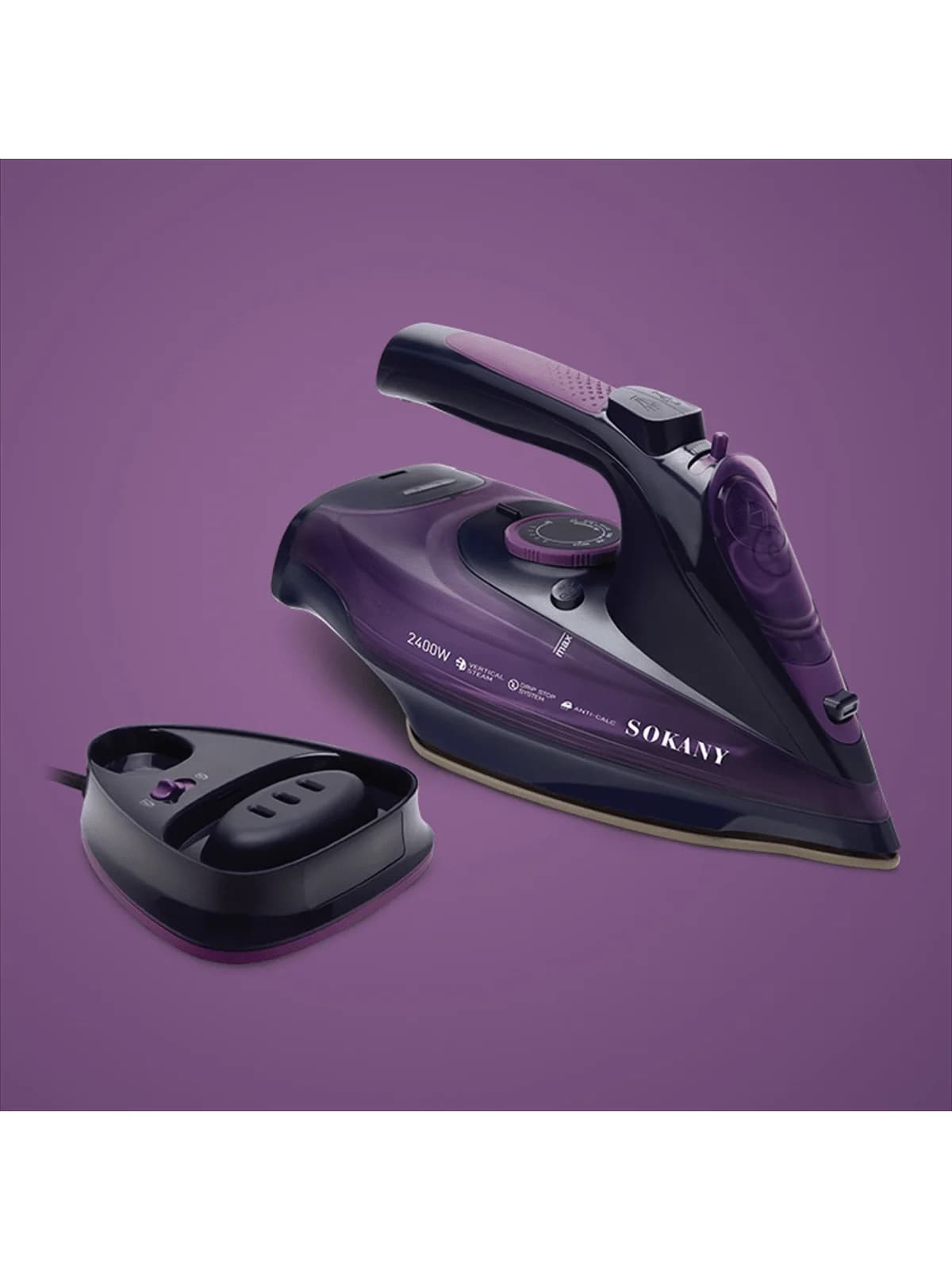 SONAKY 2 In 1 ferro da stiro a vapore Cordless con piastra In ceramica e funzione vapore variabile