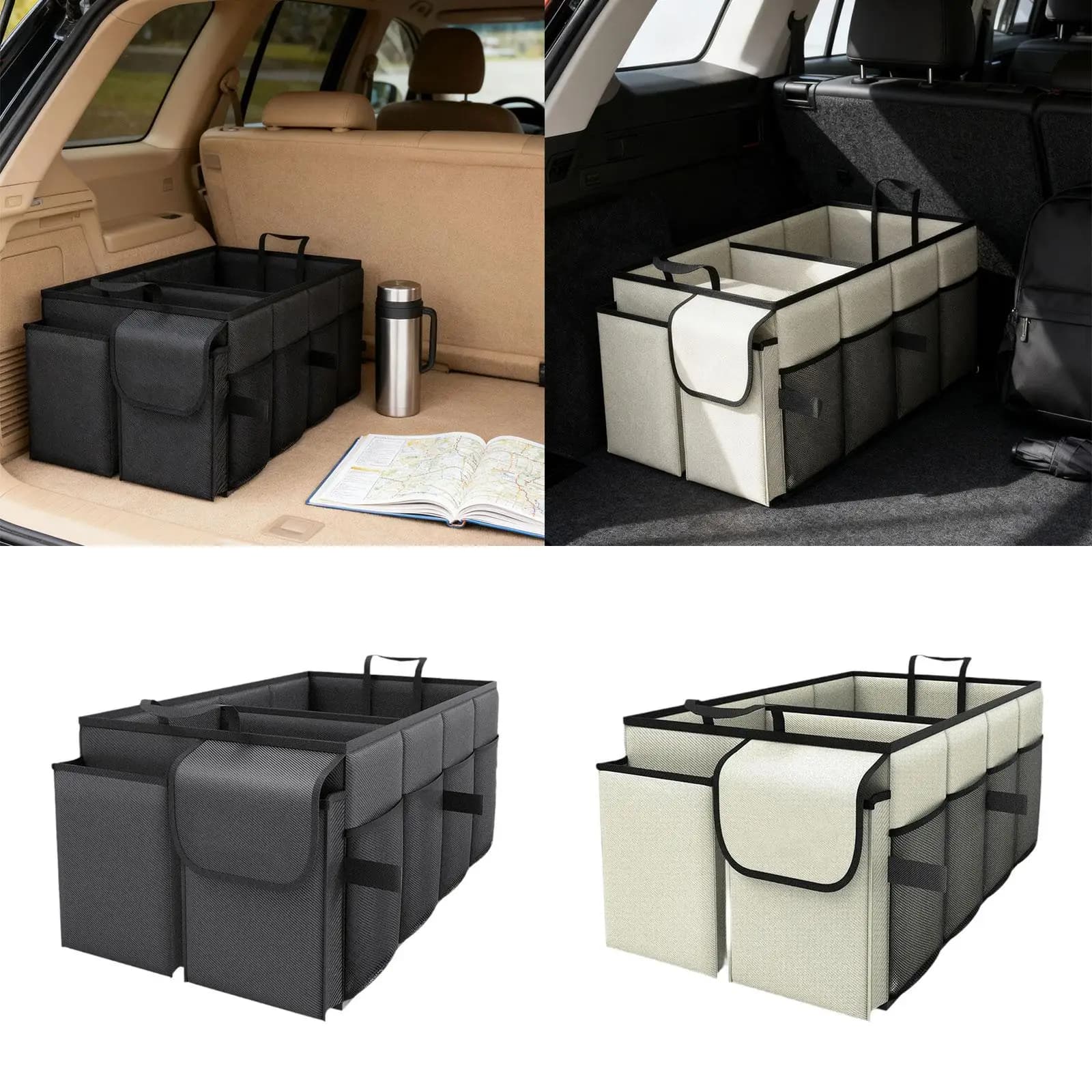 Organizzatore per bagagliaio Fondo antiscivolo Regali di Natale Custodia pieghevole per organizer per bagagliaio per auto per SUV per auto berlina