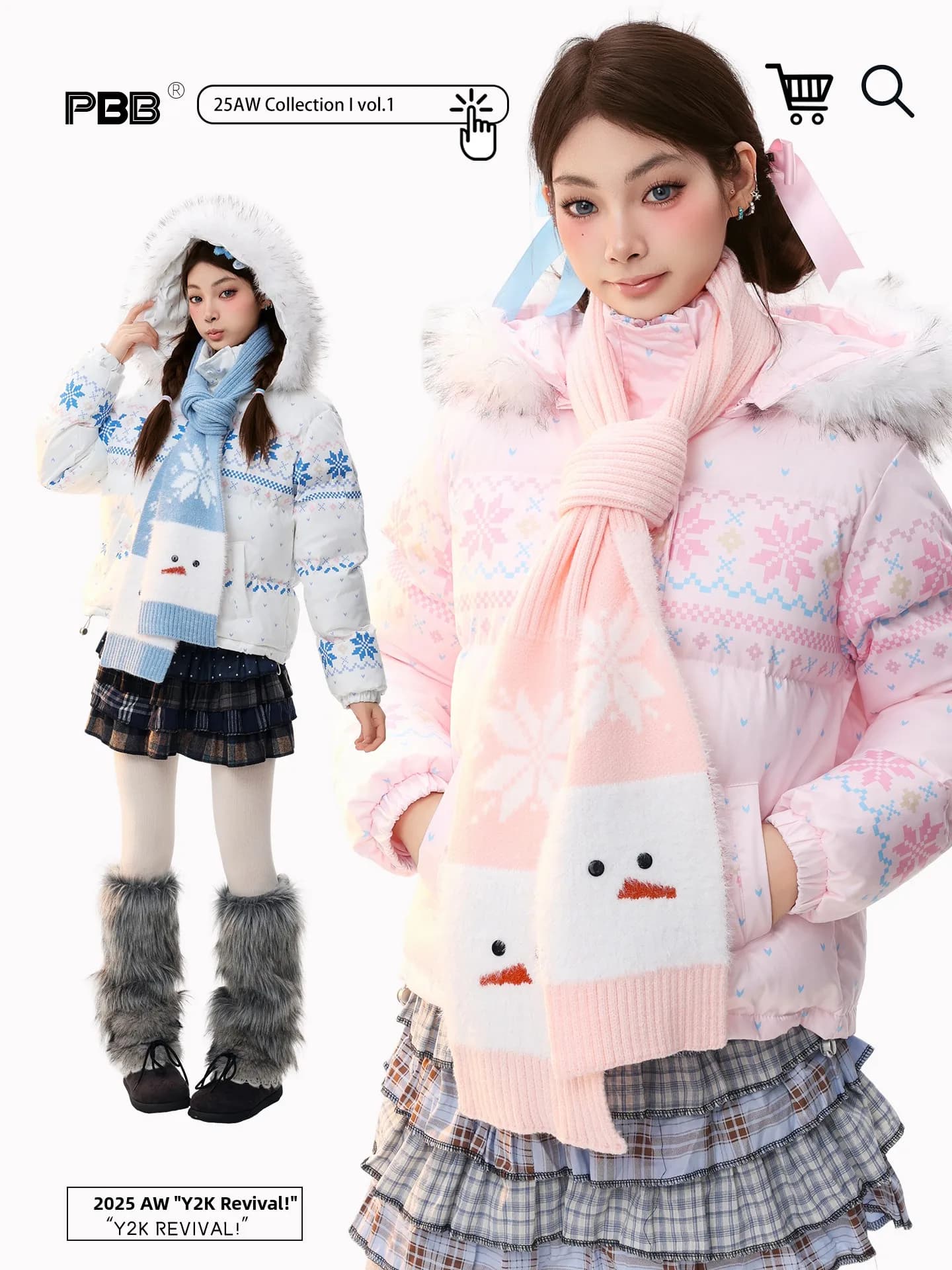 Giacca in cotone stampato PBB con collo spesso e soffice, cappotto da donna con cappuccio, caldo e morbido, stile casual, alla moda per l'inverno