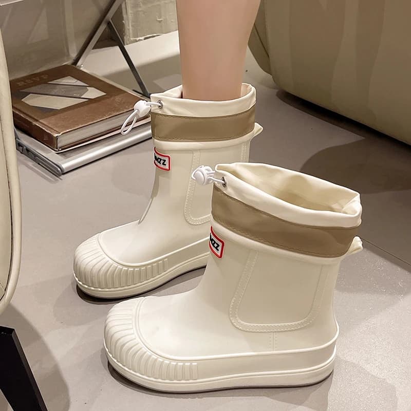 Lady Rain Boots Fashion Non-slip Soft Comfort Waterproof Rain Boots Women Outdoor Hiking School Rainy Days On Foot Camping