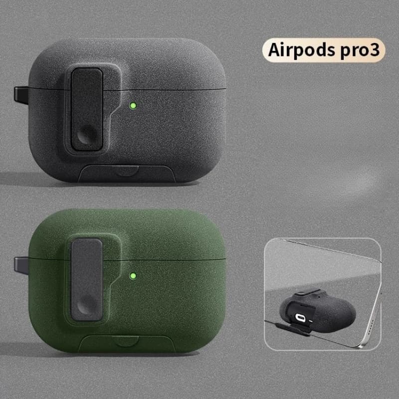 Custodia 2026 per AirPods Pro 3 con Chiusura Magnetica Automatica, Supporto per Telefono e Gancio, Cover per Cuffie AirPods Pro 3 Pro3