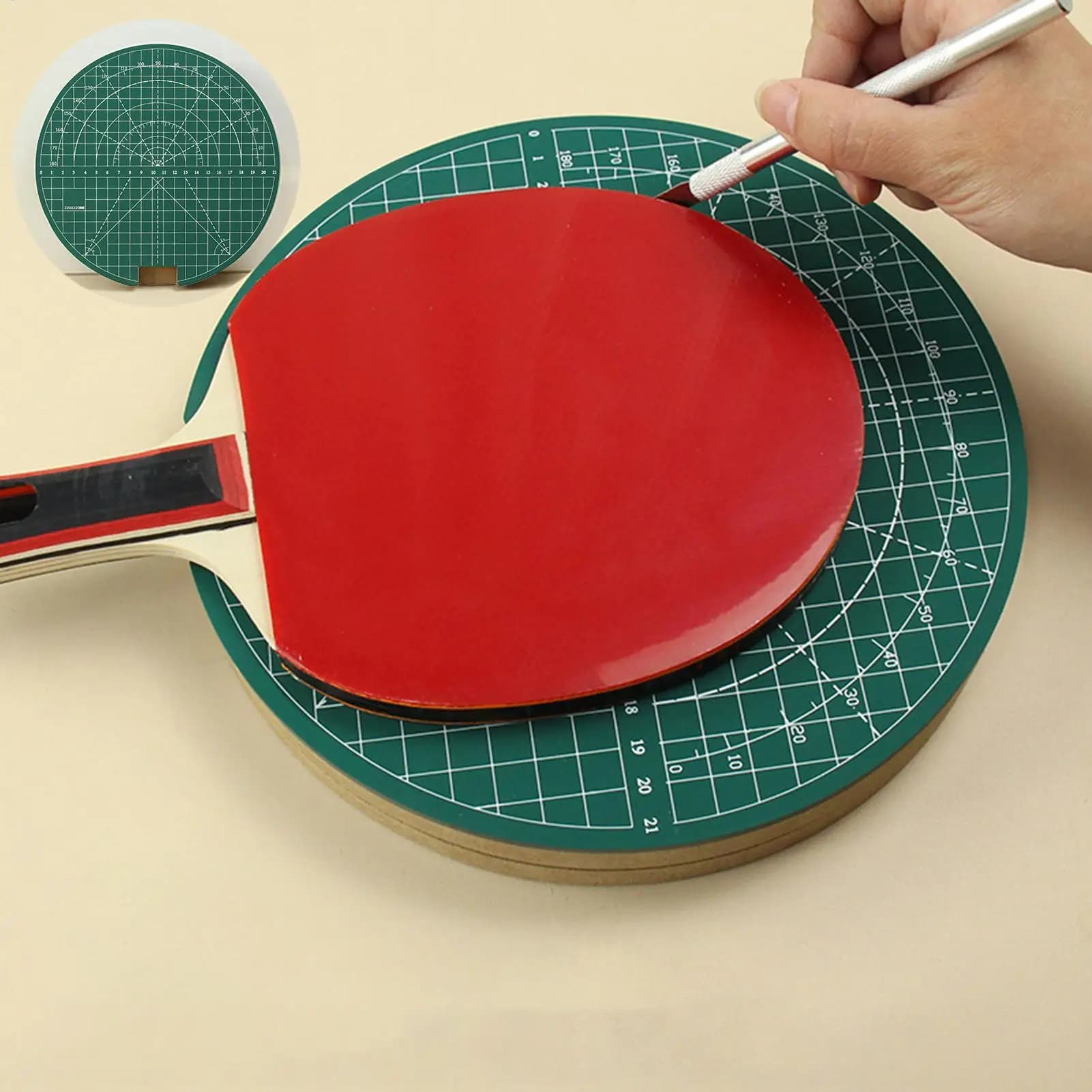 PVC rotary cutting board for ping pong racks, professional, universal, with fluid rotation, multi-purpose tool for all levels