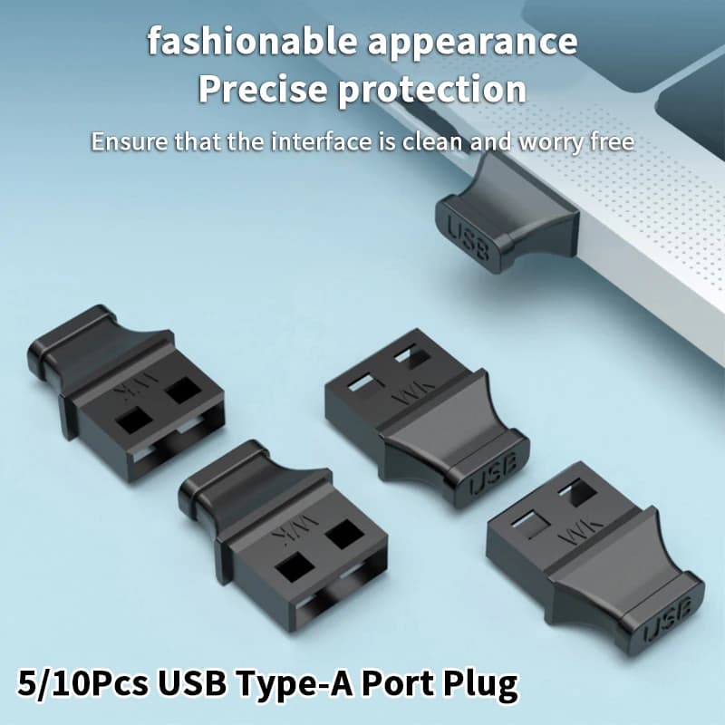 5/10 pcs USB Type A Plug with Handle Dust Cover for Computer Cap Portable Interface Unused Dust Plug